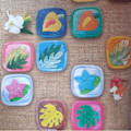 Miniatyrbild 8 av 8: 5 st. Bomulls Quilttyg Smutsfärgat 19,7 tum Långt 17,7 tum Brett Mjukt Lapptäcke Tyg för Hantverk DIY Reparation Rödaktig Gul 19,7 tum Långt 17,7 tum