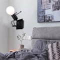 Miniatyrbillede 5 af 5: Metal væglampe Børnefigur lille væglampe Soveværelse mini