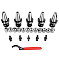 Miniatyrbilde 2 av 2: Høy presisjon CAT40 ER32 Chuck Collet Holder Set 5PC CAT40 ER32 Chuck   12PC ER32 Collets