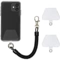 Mobile Safety Strap / Spiral Strap with Carabiner Black