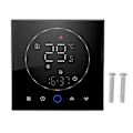 Miniatyrbillede 2 af 8: Smart Termostat LED Skærm Vandvarme Kontrol 13mm Forsænket Trådløs Programmerbar Termostat til Hjem Værelse Kontor AC95‑240V Sort