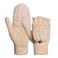 Miniatyrbilde 1 av 8: Flip Cute Dobbeltbruks Ullhansker, Varme Høst- og Vinterhansker med Halvfinger og Fullfinger for Kvinner og Menn