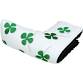 Miniatyrbillede 2 af 4: Sports Hvid Grøn Shamrock Lucky Clover Putter Hoveddækning Firekløver Hoveddækning
