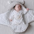 Miniatyrbillede 4 af 5: Baby Swaddle Tæppe Drenge Piger Sød Bomuld Plys Modtagelse Tæppe Blød Nyfødt Sovende Wraps