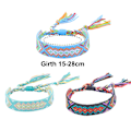Miniatyrbilde 2 av 5: 3 stk Justerbare Armbånd for Kvinner og Jenter, Vevde Vennskapsarmbånd, Armbånd med Vevd Kvast