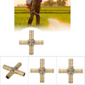 Miniatyrbilde 1 av 2: 5 stk 8 mm tykke messing slanger koblinger rørtilbehør kobling adapter (4-veis)
