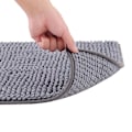 Miniatyrbillede 1 af 2: Chenille Anti-slip Vandabsorberende Skridsikker Måtte Badeværelse Stue (Mørkegrå)