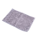 Miniatyrbillede 2 af 2: Shaggy Mikrofiber Absorberende Blød Badeværelsesbruser Bademåtte Tæppe Non-Slip Bag Sølvgrå