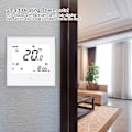 Miniatyrbild 3 av 4: Termostat Rumstemperaturregulator Veckovis Programmerbar LCD Pekskärm 3A AC110-230V Vit