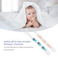 Miniatyrbild 6 av 8: 2 st Babynapphållare i Silikon, Enstycks Pärlor, Napprem, Hållare, 24 cm Lång, för Babyshower, Födelsedag, Jul