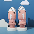 Miniatyrbilde 3 av 8: 1 par Vinterhansker for barn Småbarnsvotter for Ski Gutter Snø Jenter Vanntett Varmt Fleece