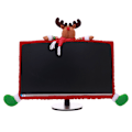 Miniatyrbillede 2 af 2: 1 stk. Julepynt til computer, Laptop Skærmbeskyttelse mod støv (Elg)