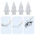 Miniatyrbillede 4 af 5: 4 stk. Præcise udskiftningsspids til Apple Pencil 1. og 2. generation, slidstærke metalspidser