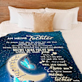 Miniatyrbild 3 av 4: gosig filt fluffig, till min dotter personligt meddelande brev födelsedagspresent filt, supermjuk mikrofiberflanellfilt, mor till dotter