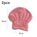 Miniatyrbillede 2 af 5: 2 Pak Mikrofiber Hår Tørre Hætter Bløde & Ultra Absorberende