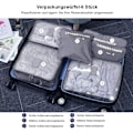 Miniatyrbillede 4 af 6: 6-delt Rejsestoragepose Multifunktionel TøjSorteringspakke Rejsepaknings Kompressionspose Bagageopbevaringspose