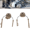 Miniatyrbild 1 av 8: Hjälm Arc Rail Adapter Headset Hållare Upphängning Hörlurar Fäste för Comtac I II för MSA för Sordin Headset Brun
