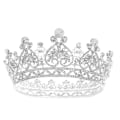Miniatyrbillede 1 af 5: Dronningkrone til Kvinder - Krystal Tiara Krone Pandebånd til Fødselsdag Bryllup Halloween Pageant Hårtilbehør
