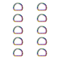 Miniatyrbilde 1 av 5: 10 stk D-ringer, Webbing Spenne Ring for DIY Sy-poser Belter Hundekrage Tilbehør