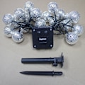 Miniatyrbild 6 av 7: Solar String Lights - Flerfärgad Marockansk Lights String 20 LED Globe String Lights 15ft Solar Decor Lights Utomhusdekoration för uteplats bakgård