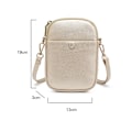 Miniatyrbild 2 av 7: Crossbodyväska för kvinnor, axelväska i läder, mobiltelefonväska, liten crossbody, justerbar axelrem, mobilväska, plånbok, handväska för kvinnor