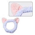 Miniatyrbillede 3 af 5: Plush Kattehovedbånd i Blødt Strækbar Fuzzy Cosplay Kostume & Hårtilbehør Ansigtsvask Brusebad