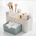 Miniatyrbillede 3 af 4: Kontor makeup-arrangør med kosmetikkskuffe - kontorartikler opbevaringsboks - soveværelse, badeværelse, kontor