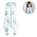 Miniatyrbillede 2 af 8: Sommertynde baby-onesies, bomuldsbaby-anti-spark-tæppe, børnevest-sovepose med fødder