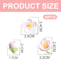 Miniatyrbilde 5 av 5: 60 stk Harpiks Blomster Flatback Knapper for DIY Hårklipp Hodebånd Scrapbooking Pynt