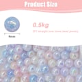 Miniatyrbild 2 av 5: Gradienta Imitationspärlor, Rundade Pärlor för Smyckestillverkning, Armband, Anklets (8mm, 500g)