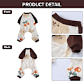 Miniatyrbillede 3 af 7: Hundepyjamas til små hunde Bløde hvalpe Onesie Kat Jumpsuit Komfortable kæledyrs tøj (Kaffe)