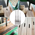 Miniatyrbilde 3 av 5: 4 stk 6‑10mm Trebearbeiding Kvadratisk Hull Bor Bits Lagringsstål Bor Bits Sett Tilbehør