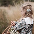 Miniatyrbilde 4 av 5: 5 par babyhårklipp, sløyfebåndshårklipp i organzabånd, alligatorblomstsløyfebåndsklipp