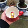 Miniatyrbilde 4 av 5: Julekopp Kaffe Melk Frokostkopp Snømann Julenissen Tegneserie Keramikkkopp 3D Dyr Julegavekopp til Venn Familie