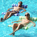 Miniatyrbillede 1 af 7: 2-Pak Premium Swimming Pool Float Hammock, Multifunktionel Oppustelig Hammock (Saddel, Lounge Stol, Hammock, Drifter), Vand Hammock Lounge