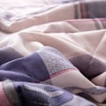 Miniatyrbild 8 av 8: Tvättad Grid Queen Sommar Luftkonditionering Comforter Quilt Täckfilt för Barn Vuxna (S)
