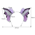 Miniatyrbillede 2 af 5: Plush Fyldig Djævel Bat Øre Pandebånd Dyr Halloween Jul Kostume Tilbehør