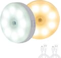 2-pack LED night lights with motion sensor, USB charging smart li