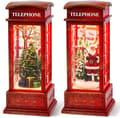 2 st jul LED-lyktor Jultomten julgran