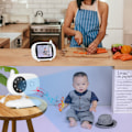 Miniatyrbillede 5 af 8: 3,5 tommer Trådløs Babymonitor Sikkerhedskamera Nattesyn To-vejs Intercom med Temperaturmåling 110‑240VEU Stik Babymonitor