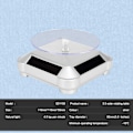 Miniatyrbild 4 av 8: Solcellsdriven Displayställ Snurrplatta, Batteridriven Dubbelanvändning Roterande Display för Smycken Spinner Klocka Hobby Samling Hylla
