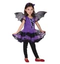Lilla flaggermus Halloween-kostyme for jenter 130cm