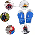 Miniatyrbild 5 av 5: Söta mönstrade skidhandskar vinter 6-12 år gamla barns varma handskar utomhus cykling vindtät