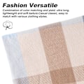 Miniatyrbilde 4 av 7: Dame Lang Rutete Teppe Chunky Oversized Vinter/Høst Varmt Sjal Stor Rutete Sjal Wrap