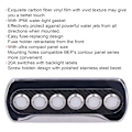 Miniatyrbilde 7 av 8: 12V 20A Karbonfiberbryter IP66 Panel Trykknapp Blå Rød LED Modifisering for Yacht RV