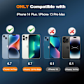 Pikkukuva 5 / 5: 3-osainen setti iPhone 13 Pro Max karkaistu lasi näytönsuoja