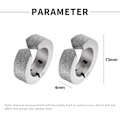 Miniatyrbillede 2 af 5: 6 stk. ørehul-fri titanium stål personlige mode koreanske matte øreclips