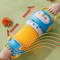 Miniatyrbillede 8 af 8: Børne Harmonika Legetøj Ugle Formet Greb Design Knapper Musik Uddannelse Oplysning Instrument Legetøj Blå