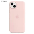 For iPhone 14 Liquid Silicone Case with MagSafe Compatibility Protective Cover with Popsocket Pink[TT] Pink