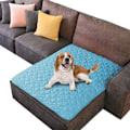 Miniatyrbild 6 av 6: Vändbar hundbäddstäcke husdjursfilt för säng soffa möbelskydd för hund katt